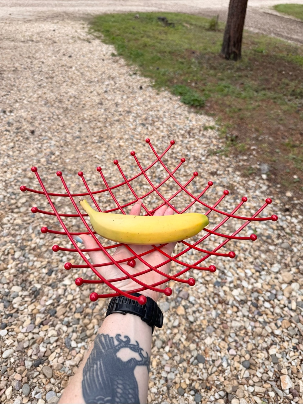 Vintage 90s Ikea Wire Fruit Basket Ehlen Johansson Red Post Modern